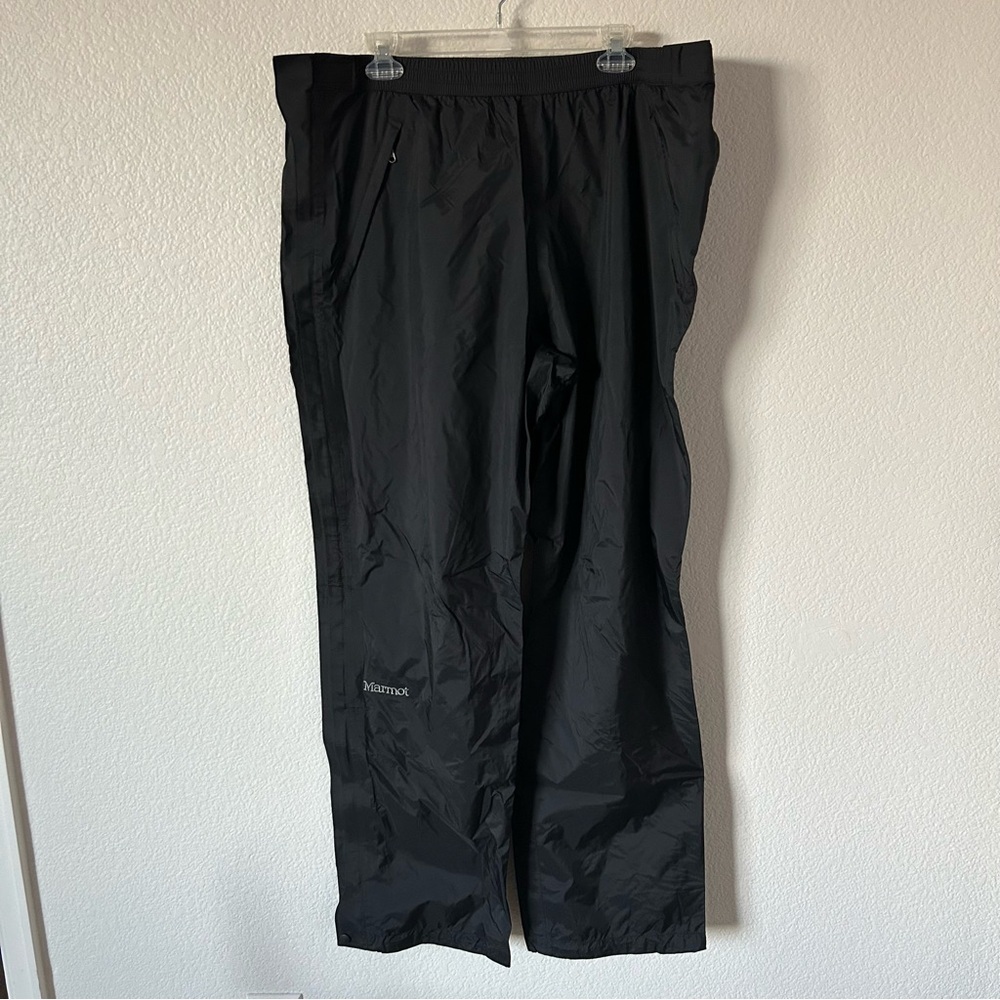 Marmot Men's PreCip Eco Full Zip Black Outerwear Rain Windbreaker Gorpcore Pants - Picture 3 of 14